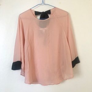 Women Blouse With Bow-knot at Back